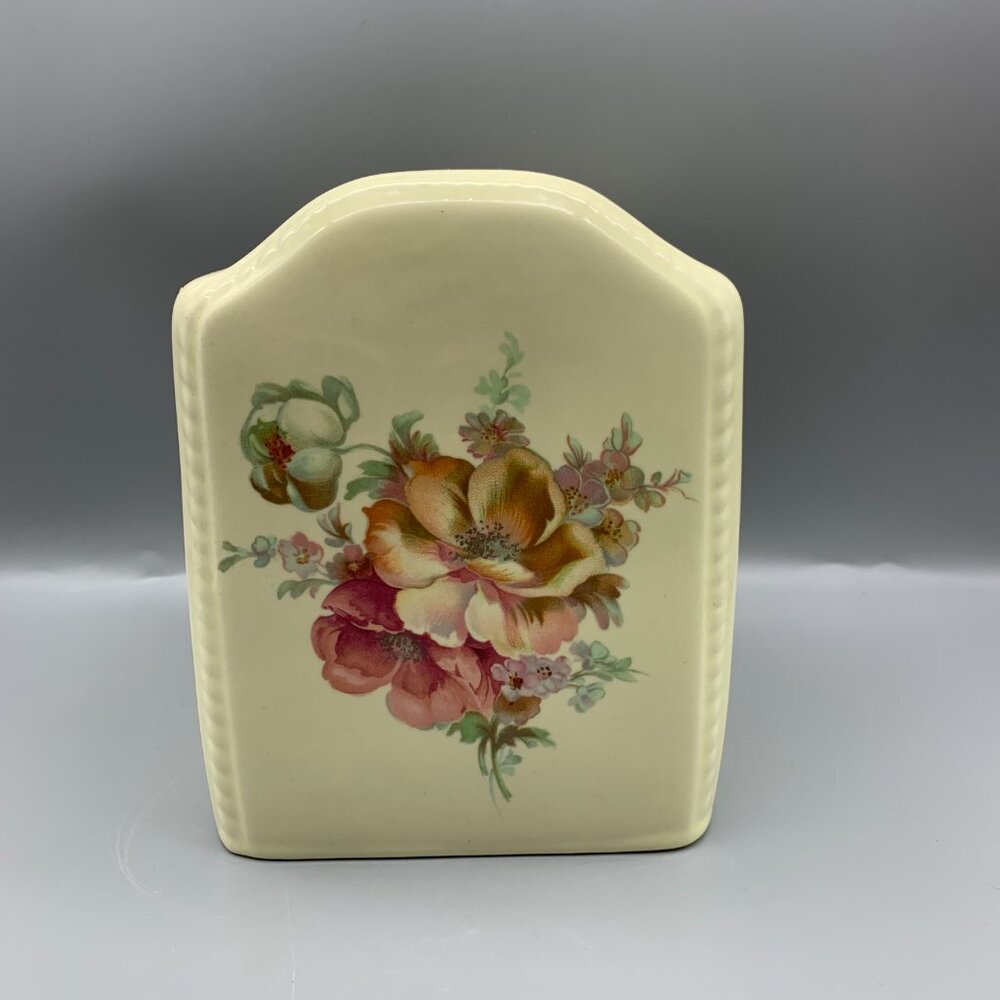 VB Athena California Pottery Rose Rhapsody Ceramic Tissue Box Cover